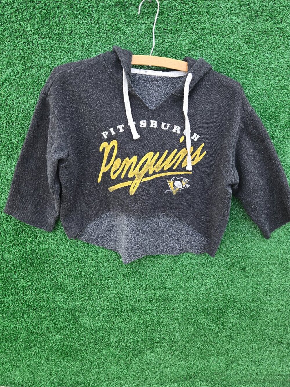 NHL Pittsburgh Penguins '47 customized cropped hoodie raw edge